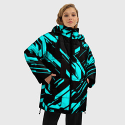 Куртка зимняя женская Айзек стиль неоновый броня, цвет: 3D-черный — фото 2
