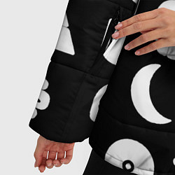 Куртка зимняя женская Любовь смерть и роботы паттерн, цвет: 3D-светло-серый — фото 2