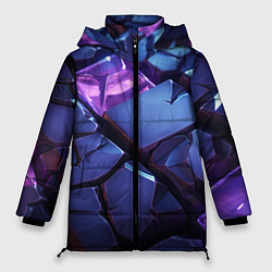 Женская зимняя куртка Фиолетовые неоновые плиты