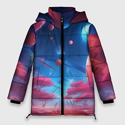 Куртка зимняя женская Красный лес, цвет: 3D-черный