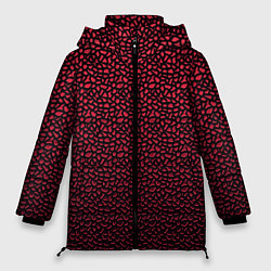 Женская зимняя куртка Тёмно-красный объёмный паттерн