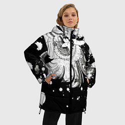 Куртка зимняя женская Абстрактная экспрессивная композиция, цвет: 3D-светло-серый — фото 2