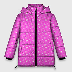 Женская зимняя куртка Розовый маленькие сердечки