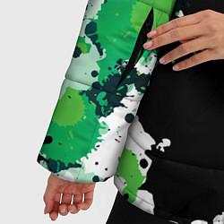 Куртка зимняя женская Яркие брызги красок, цвет: 3D-черный — фото 2