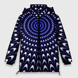 Куртка зимняя женская Оптическая иллюзия текстура, цвет: 3D-светло-серый