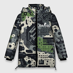 Куртка зимняя женская Counter Strike go - pattern, цвет: 3D-черный