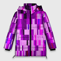Куртка зимняя женская Розовый глитч, цвет: 3D-светло-серый