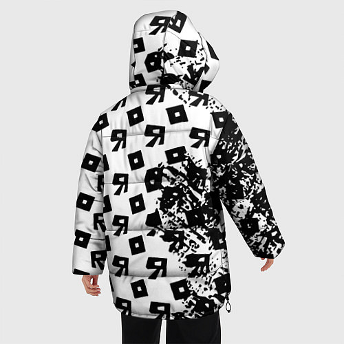 Женская зимняя куртка Roblox pattern game black / 3D-Светло-серый – фото 4