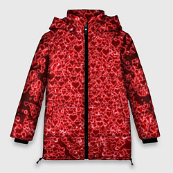 Женская зимняя куртка Светящиеся объемные сердечки