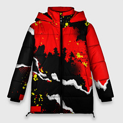 Куртка зимняя женская Abstractionism pattern, цвет: 3D-светло-серый