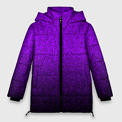 Куртка зимняя женская Насыщенный сиреневый текстура градиент, цвет: 3D-черный
