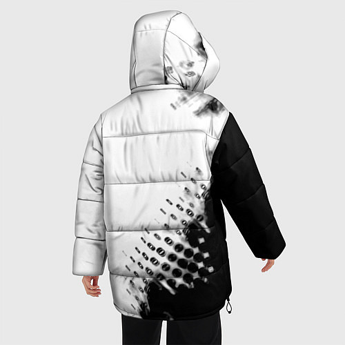 Женская зимняя куртка Алиса краски текстура / 3D-Черный – фото 4