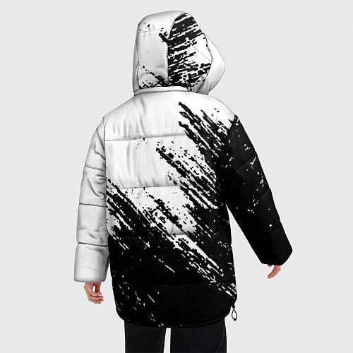 Женская зимняя куртка Просто краски текстура / 3D-Светло-серый – фото 4