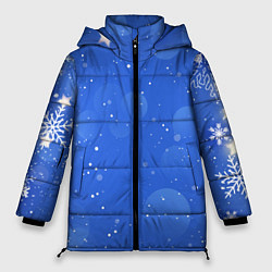 Куртка зимняя женская Снежный паттерн, цвет: 3D-черный