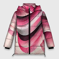 Куртка зимняя женская Волны - текстура, цвет: 3D-светло-серый