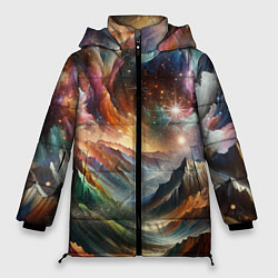 Куртка зимняя женская Горы и блеск, цвет: 3D-светло-серый
