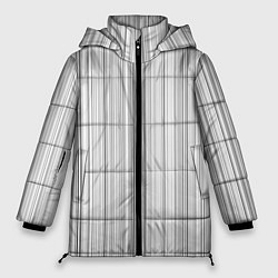 Куртка зимняя женская Полосатая рябь белый, цвет: 3D-светло-серый