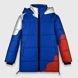 Женская зимняя куртка Триколор диагональный волнистый