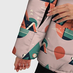 Куртка зимняя женская Абстракция, треугольник, цвет: 3D-красный — фото 2