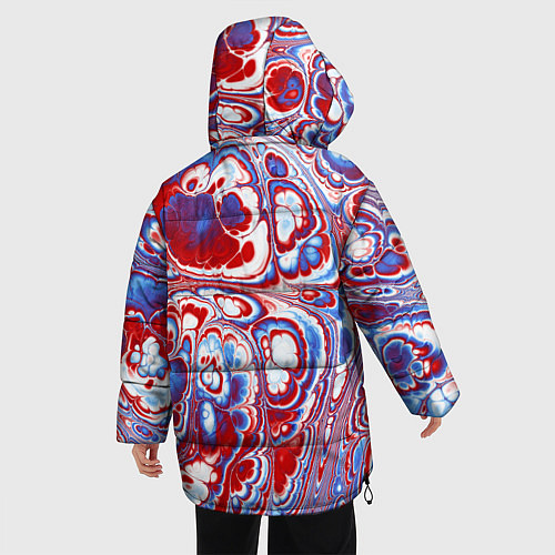 Женская зимняя куртка Абстрактный разноцветный паттерн / 3D-Черный – фото 4