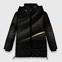 Куртка зимняя женская Черный бархат и золото, цвет: 3D-черный