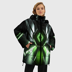 Куртка зимняя женская Зеленый луч, цвет: 3D-черный — фото 2