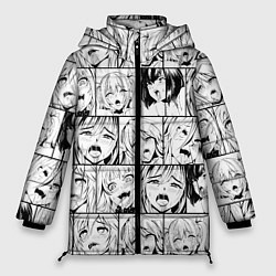 Женская зимняя куртка Ahegao pattern