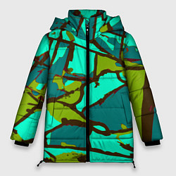 Куртка зимняя женская Цветная геометрия, цвет: 3D-светло-серый
