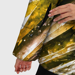 Куртка зимняя женская Драгоценные кристаллы жёлтые, цвет: 3D-красный — фото 2