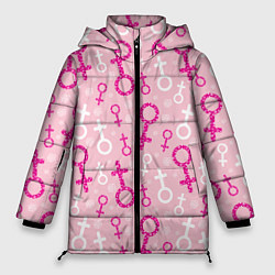 Куртка зимняя женская Гендерный женский знак венеры, цвет: 3D-светло-серый