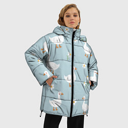 Куртка зимняя женская Гусиный узор, цвет: 3D-светло-серый — фото 2