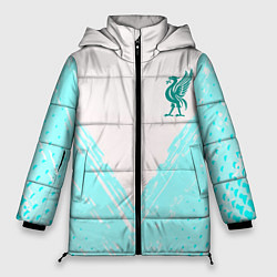 Куртка зимняя женская Liverpool logo texture fc, цвет: 3D-черный