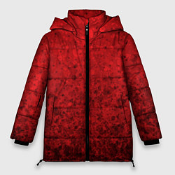 Женская зимняя куртка Насыщенный красный абстракция
