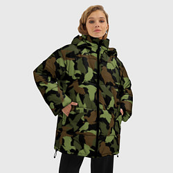 Куртка зимняя женская Разные птицы - камуфляж, цвет: 3D-светло-серый — фото 2
