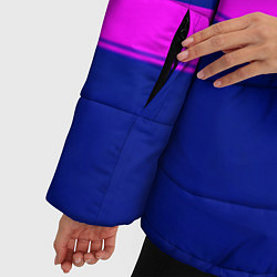 Куртка зимняя женская Фриск frisk Undertale полосы, цвет: 3D-черный — фото 2