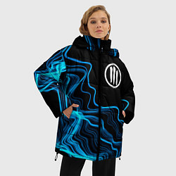 Куртка зимняя женская Three Days Grace sound wave, цвет: 3D-черный — фото 2