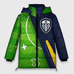 Куртка зимняя женская Leeds United football field, цвет: 3D-черный