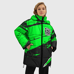 Куртка зимняя женская Bayer 04 sport green, цвет: 3D-черный — фото 2