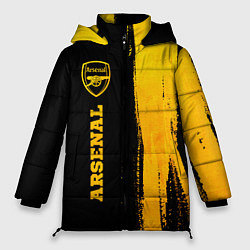 Женская зимняя куртка Arsenal - gold gradient по-вертикали