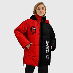 Куртка зимняя женская Among us mobile game, цвет: 3D-черный — фото 2