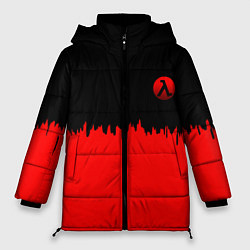 Куртка зимняя женская Half life logo pattern steel, цвет: 3D-красный