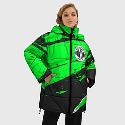 Куртка зимняя женская Manchester United sport green, цвет: 3D-черный — фото 2