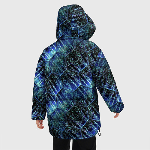 Женская зимняя куртка Искры за стеклянной мозаикой / 3D-Черный – фото 4