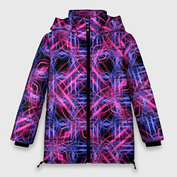 Женская зимняя куртка Розово-фиолетовые светящиеся переплетения