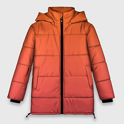 Женская зимняя куртка Градиент оранжево-розовый