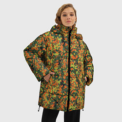 Куртка зимняя женская Современный пятнистый камуфляж, цвет: 3D-черный — фото 2