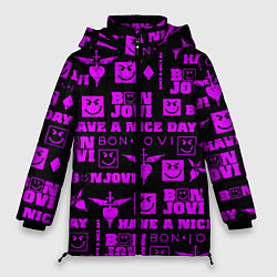 Женская зимняя куртка Bon Jovi neon pink rock