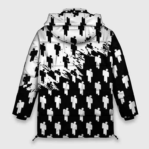 Женская зимняя куртка Billie Eilish pattern black / 3D-Красный – фото 2