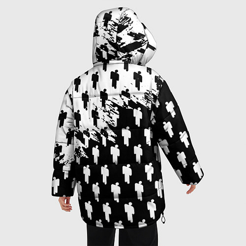 Женская зимняя куртка Billie Eilish pattern black / 3D-Красный – фото 4