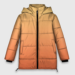Женская зимняя куртка Градиент солнечный жёлто-оранжевый приглушённый